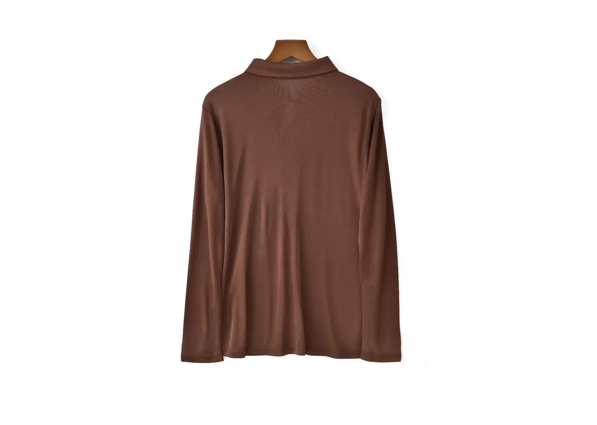 Yuyue 2025 New Leisure Lapel Cotton Silk Cardigan Long Sleeve Fashion Single-breasted 30% Mulberry Silk Shirt Big Size - Image 5