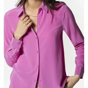 EQ Solid Color Silk Shirt 21 Colors Option 2025 New Sand-washed Mulberry Silk Long Sleeve Shirt OL Women SILK Blouse Blue