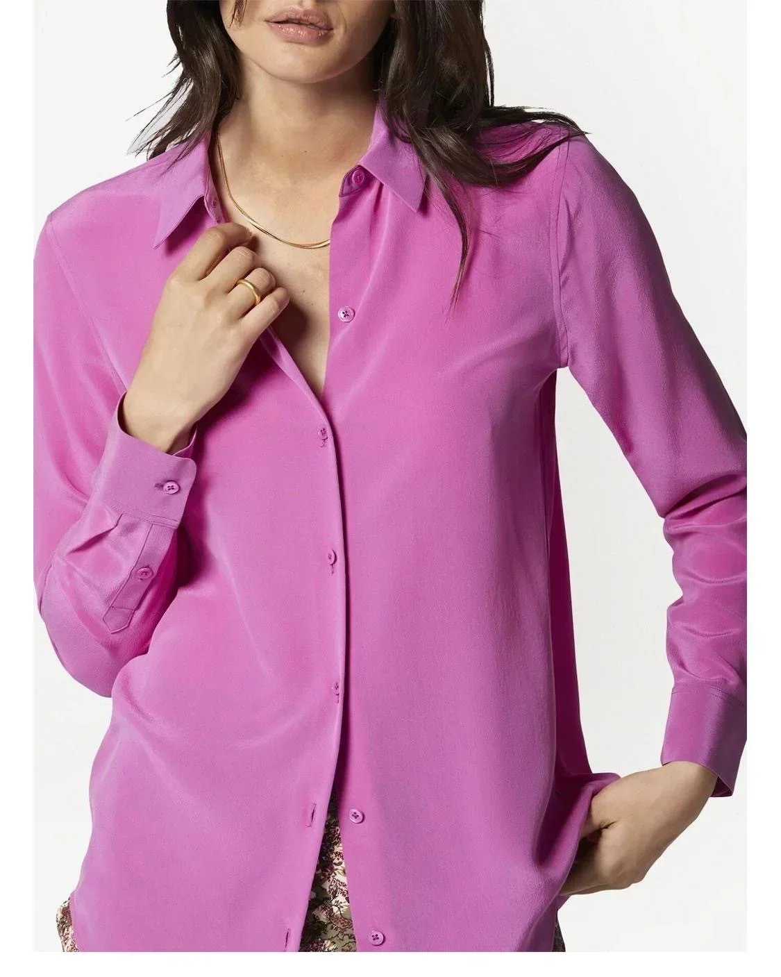 EQ Solid Color Silk Shirt 21 Colors Option 2025 New Sand-washed Mulberry Silk Long Sleeve Shirt OL Women SILK Blouse Blue